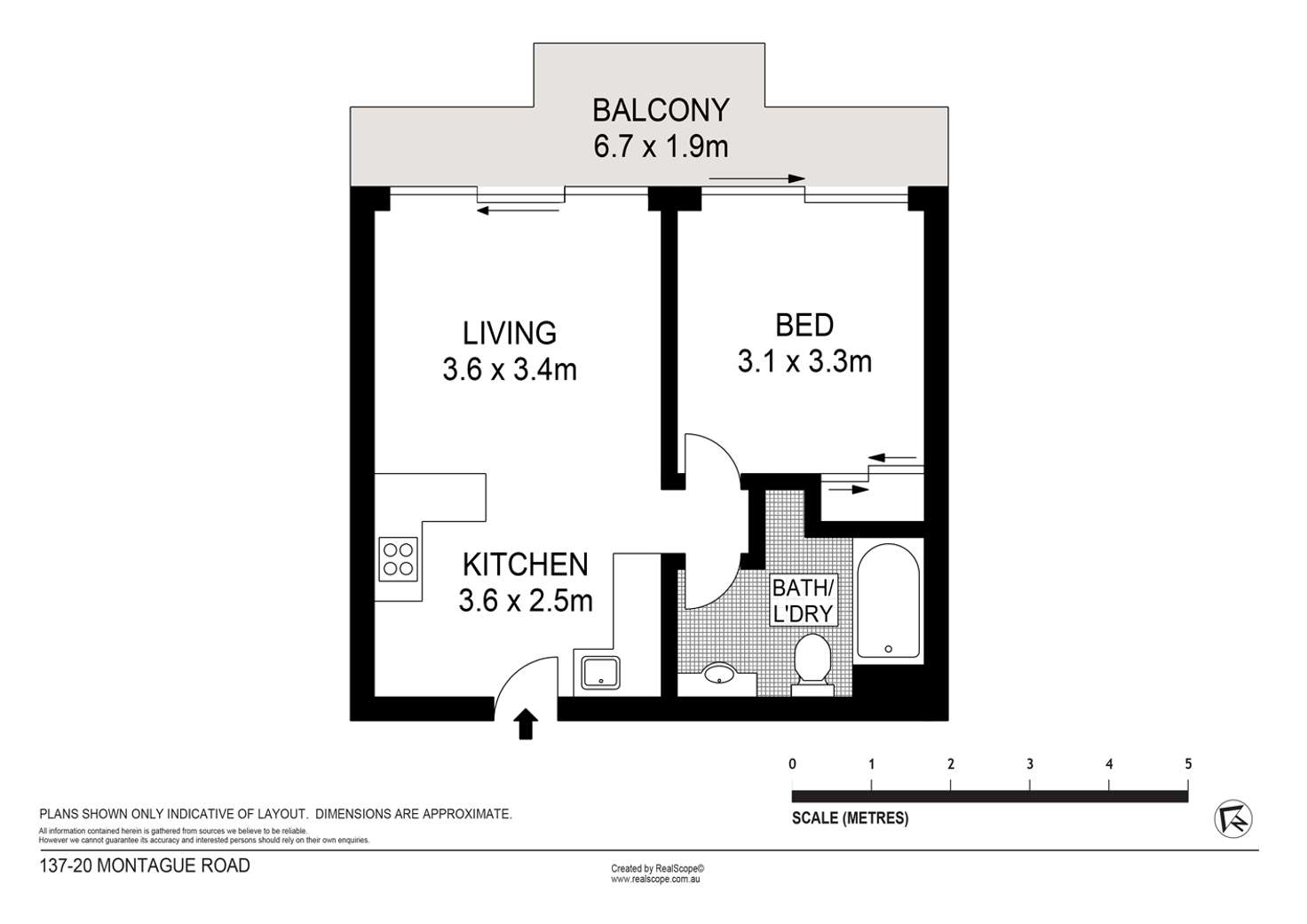 Floorplan of Homely apartment listing, 528/20 Montague Road, South Brisbane QLD 4101