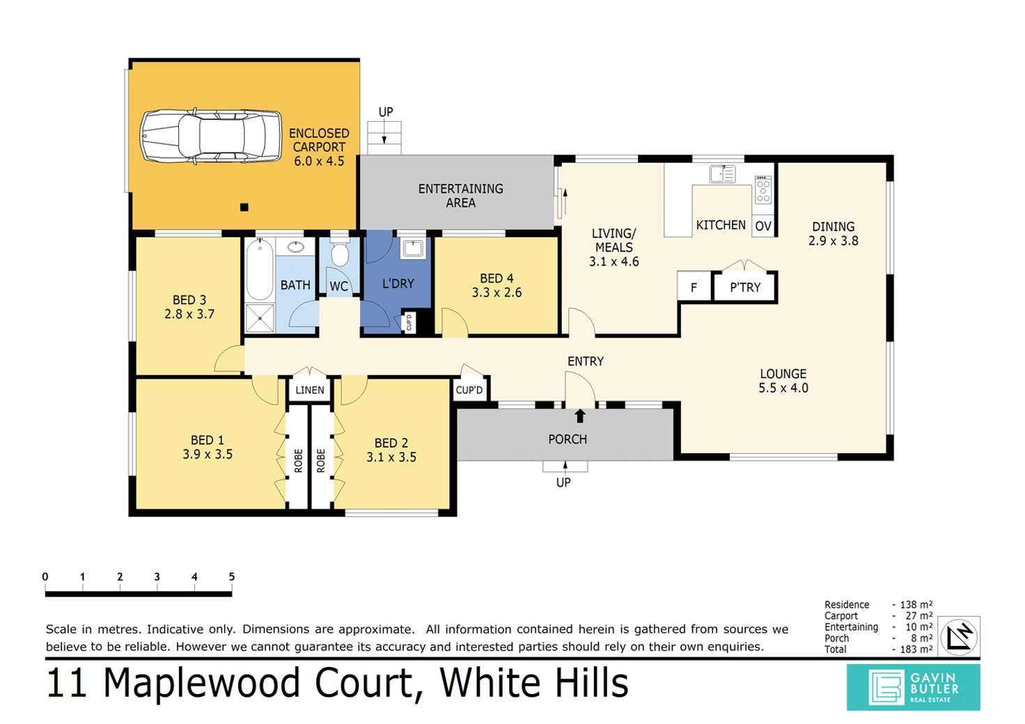 Floorplan of Homely house listing, 11 Maplewood Ct, White Hills VIC 3550