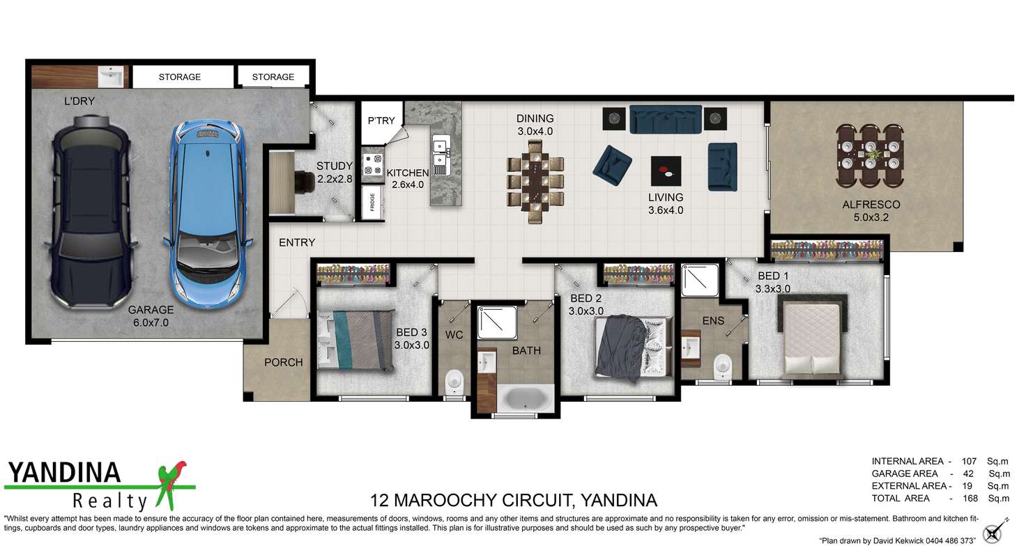 Floorplan of Homely semiDetached listing, 12 Maroochy Cct, Yandina QLD 4561