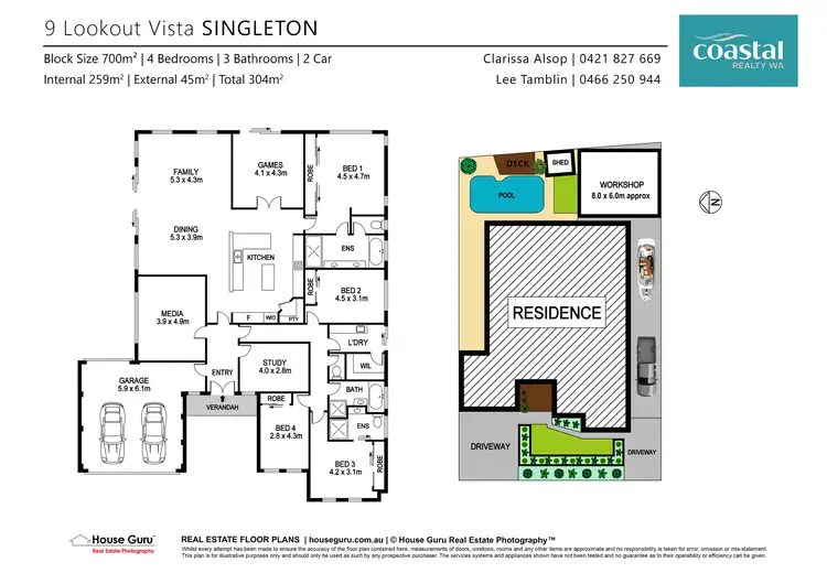 Floorplan of Homely house listing, 9 Lookout Vsta, Singleton WA 6175