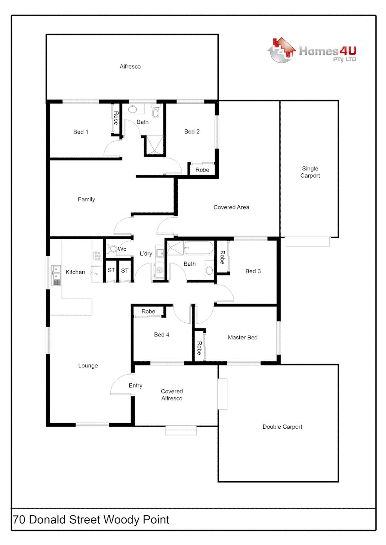 Floorplan of Homely house listing, 70 Donald Street, Woody Point QLD 4019