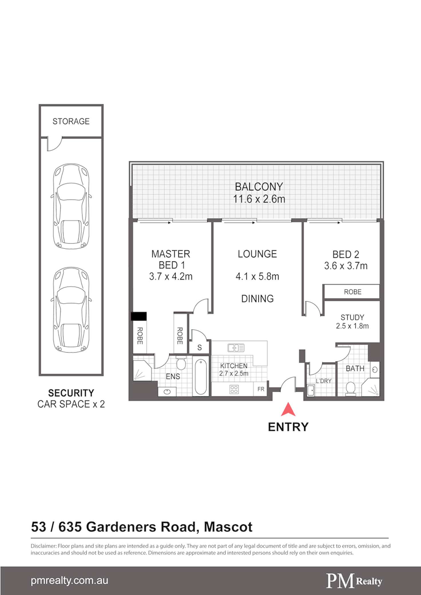 Floorplan of Homely apartment listing, 53/635 Gardeners Rd, Mascot NSW 2020