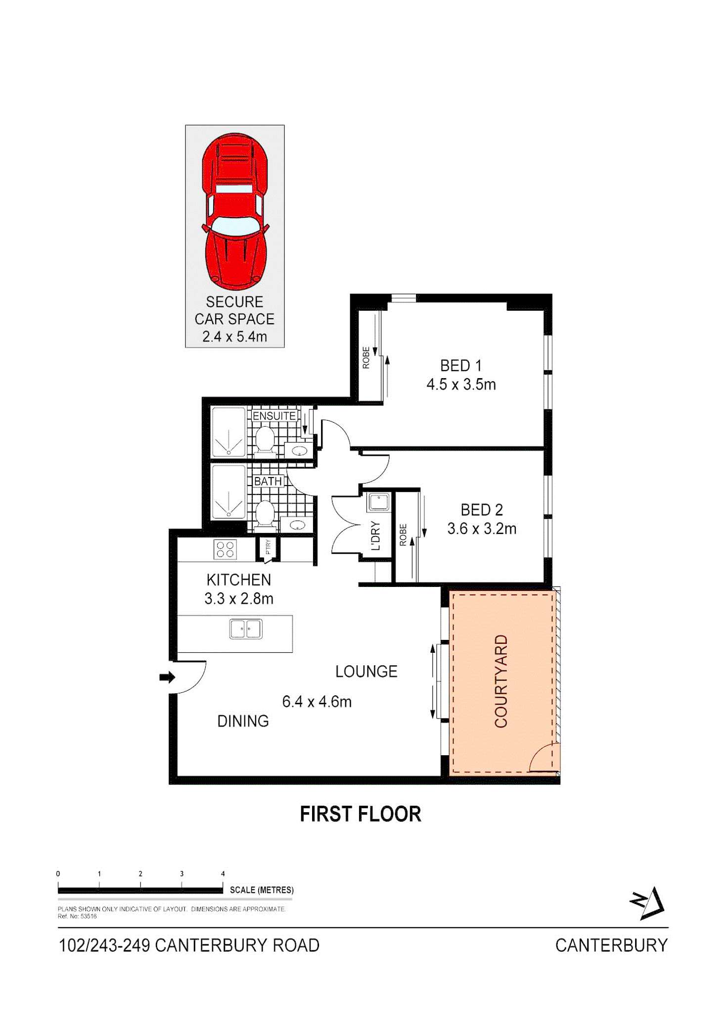 Floorplan of Homely apartment listing, 102/243-249 Canterbury Road, Canterbury NSW 2193