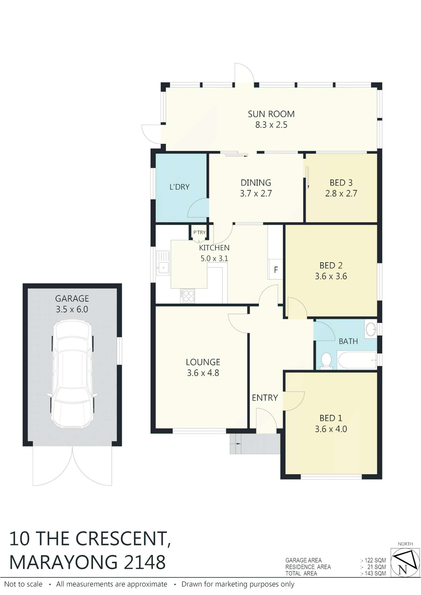 Floorplan of Homely house listing, 10 The Crescent, Marayong NSW 2148