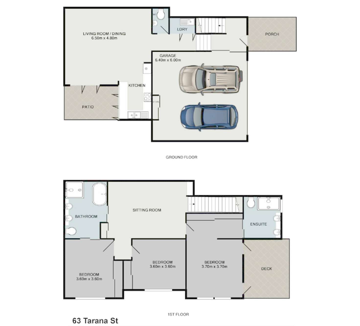 Floorplan of Homely townhouse listing, 63 Tarana St, Camp Hill QLD 4152