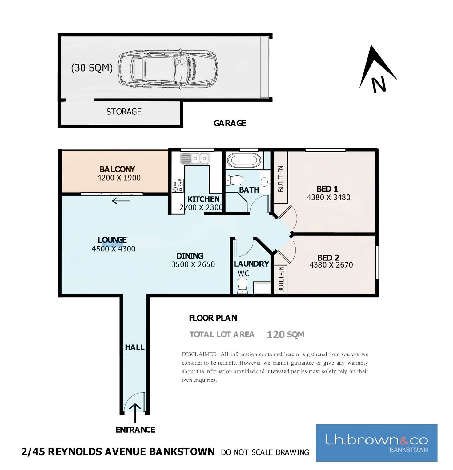 Floorplan of Homely unit listing, 2/45 Reynolds Avenue, Bankstown NSW 2200