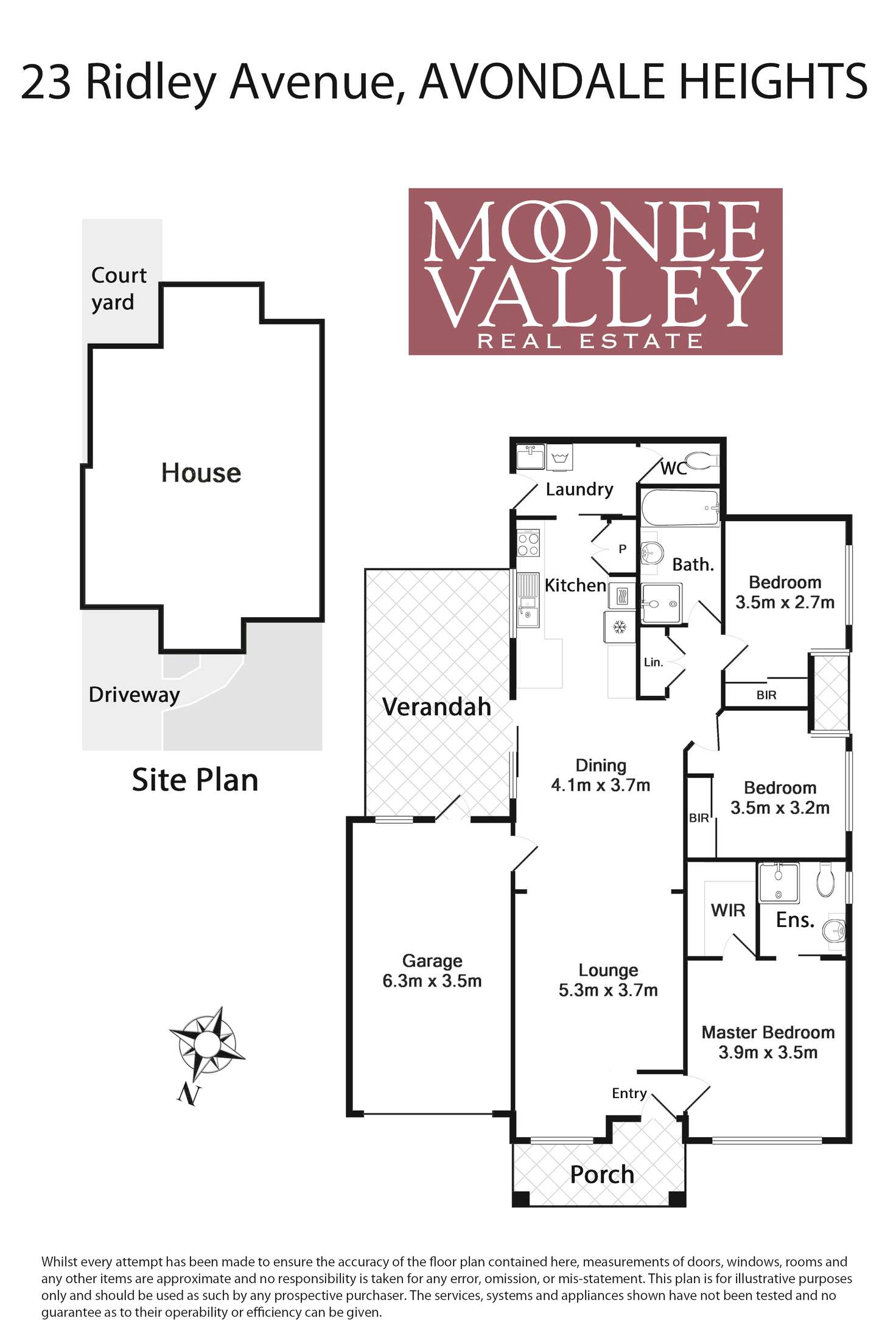 Floorplan of Homely unit listing, 23 Ridley Avenue, Avondale Heights VIC 3034