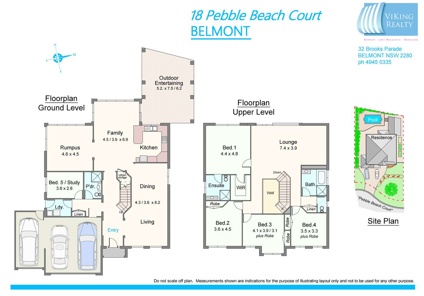 Floorplan of Homely house listing, 18 Pebble Beach Ct, Belmont NSW 2280