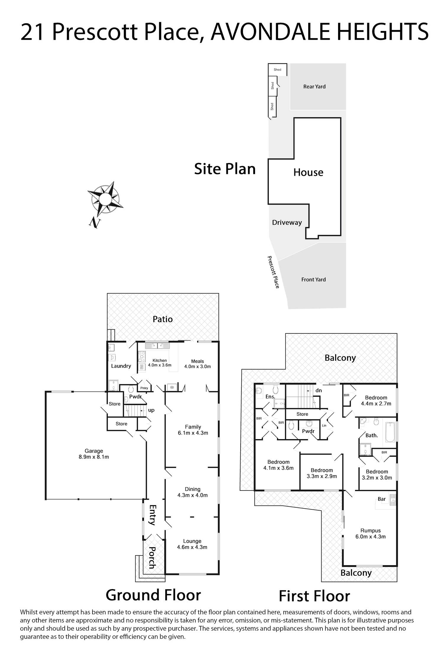 Floorplan of Homely house listing, 21 Prescott Place, Avondale Heights VIC 3034