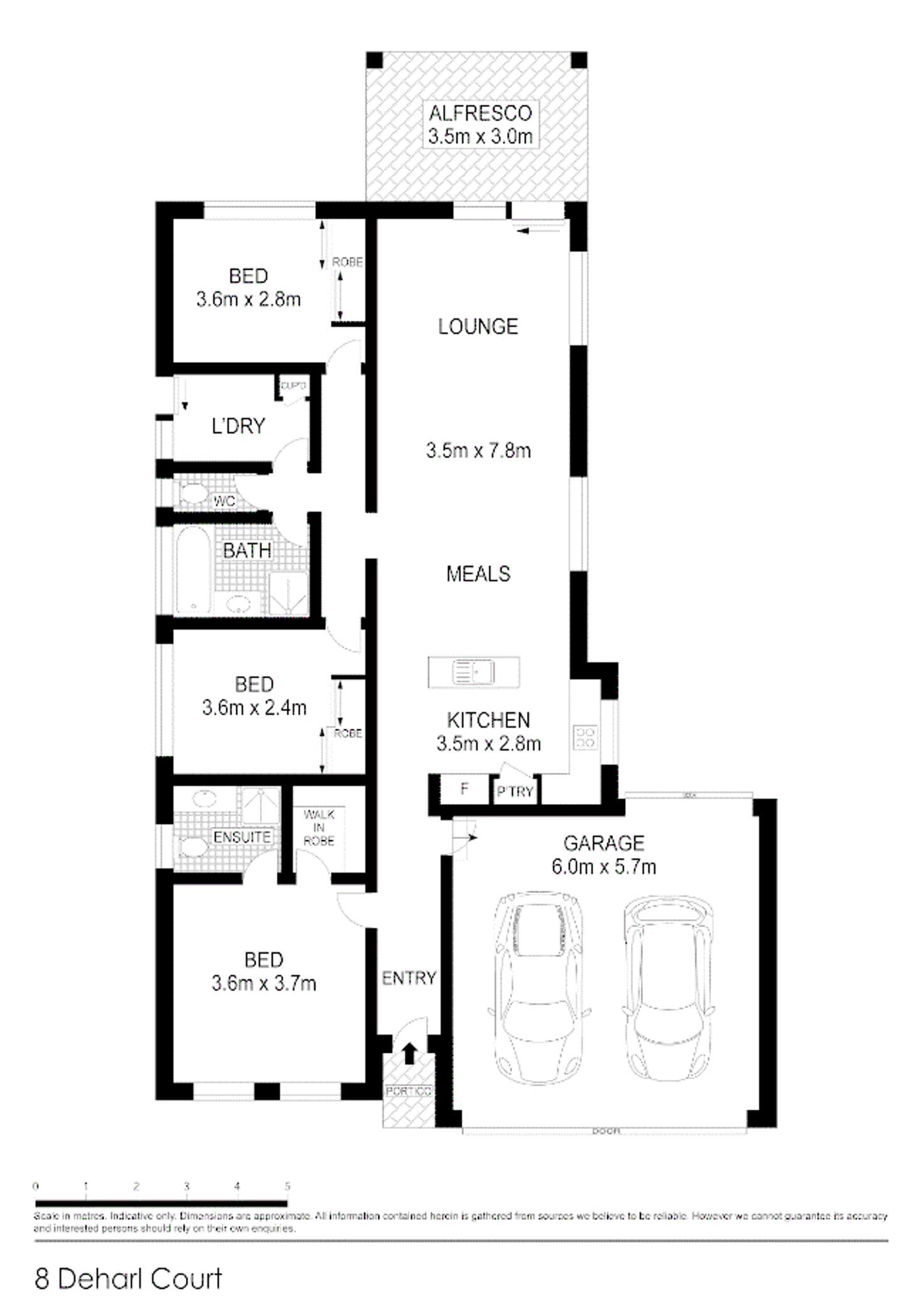 Floorplan of Homely house listing, 8 Deharl Court, Ascot VIC 3551