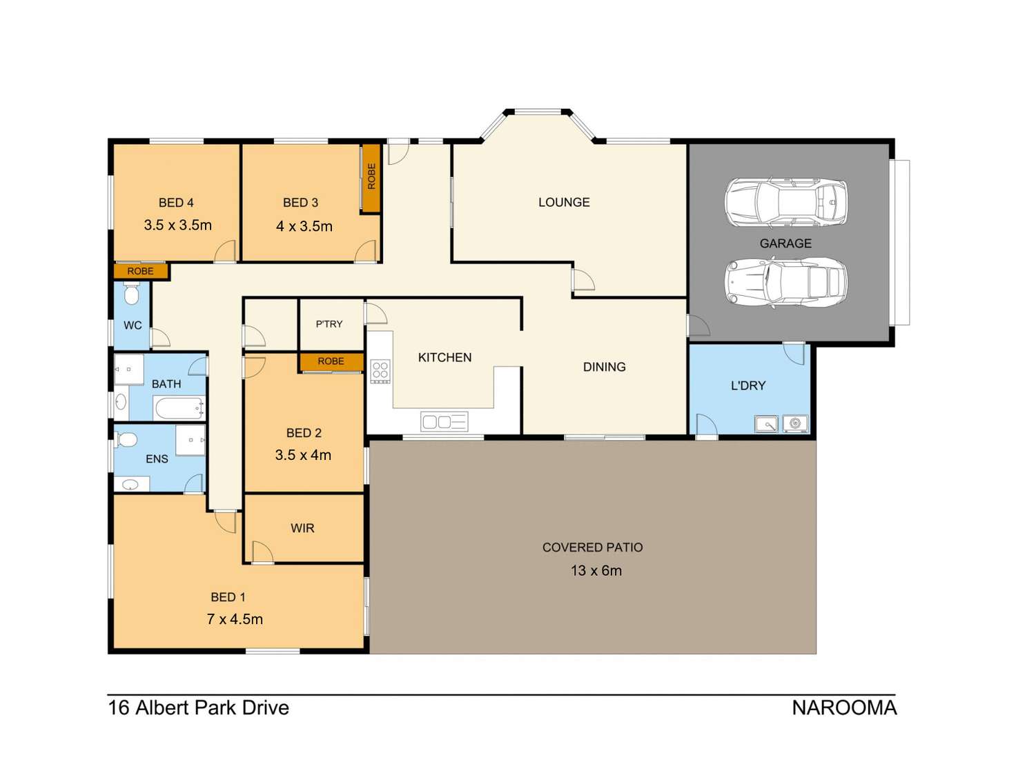 Floorplan of Homely acreageSemiRural listing, 16 Albert Park Lane, Narooma NSW 2546