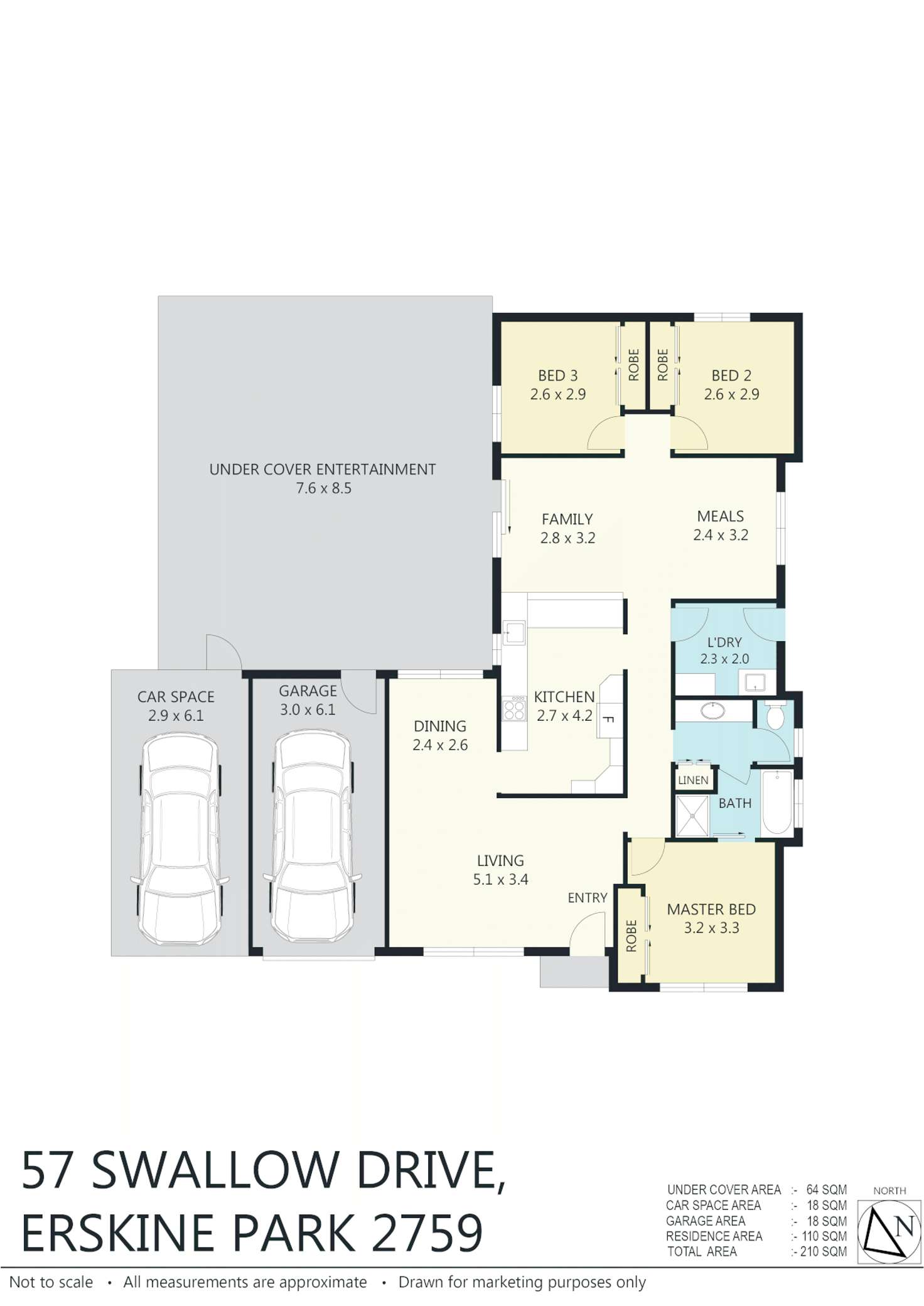 Floorplan of Homely house listing, 57 Swallow Dr, Erskine Park NSW 2759