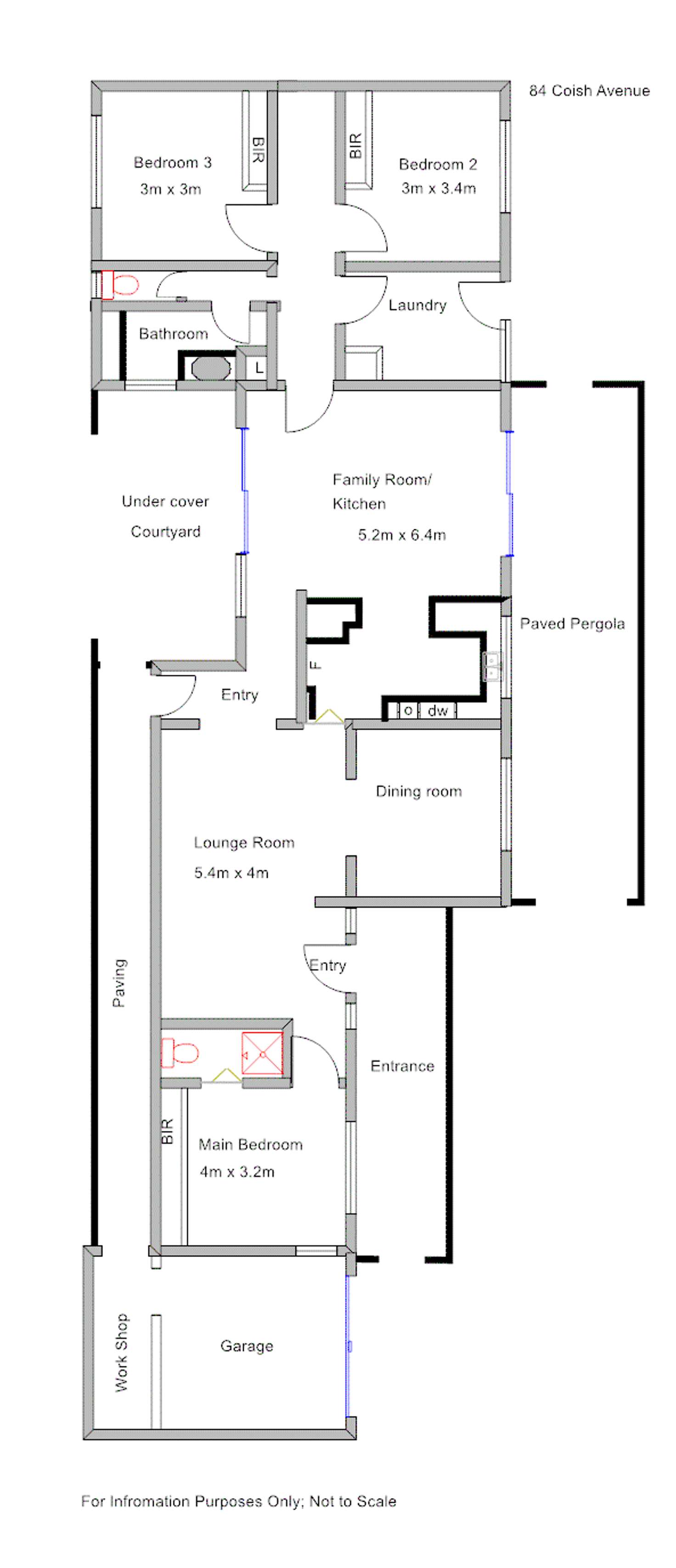 Floorplan of Homely house listing, 84 Coish Ave, Benalla VIC 3672