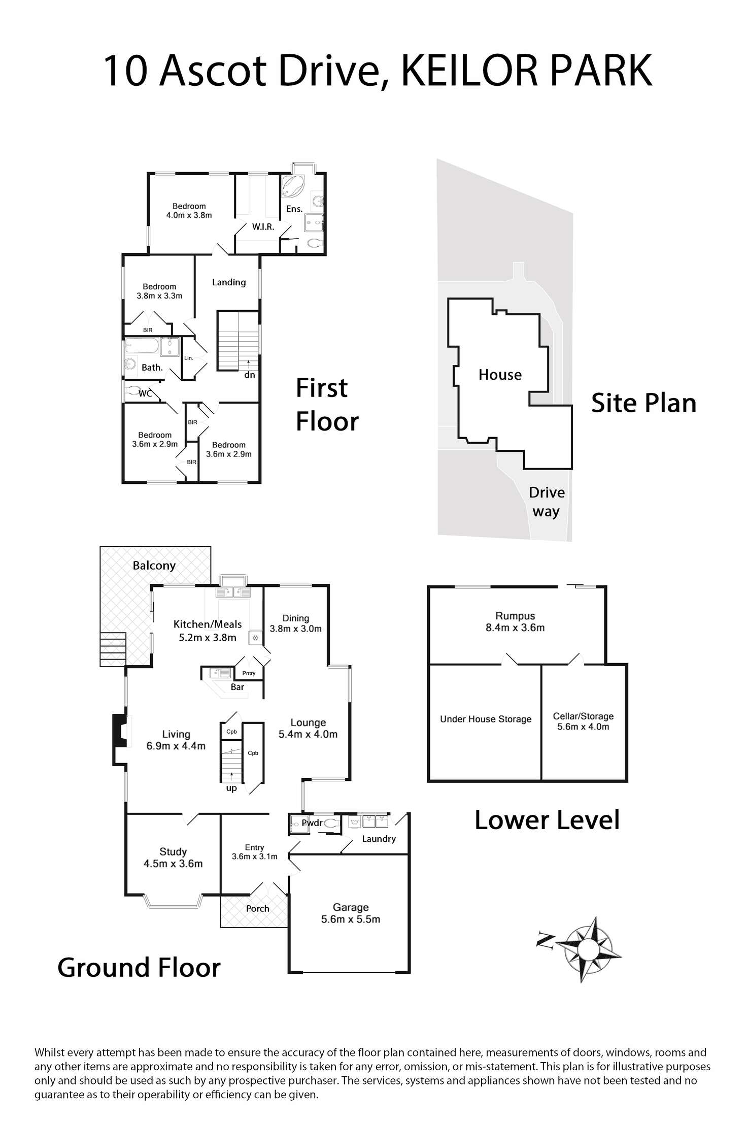 Floorplan of Homely house listing, 10 Ascot Drive, Keilor Park VIC 3042