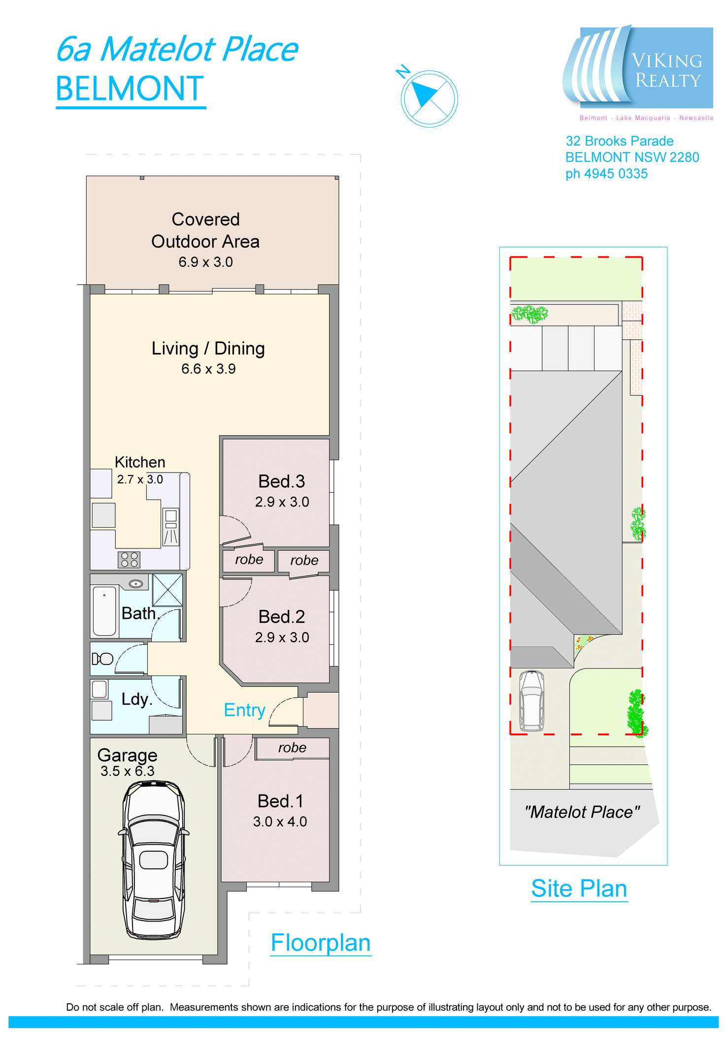 Floorplan of Homely villa listing, 6A Matelot Pl, Belmont NSW 2280
