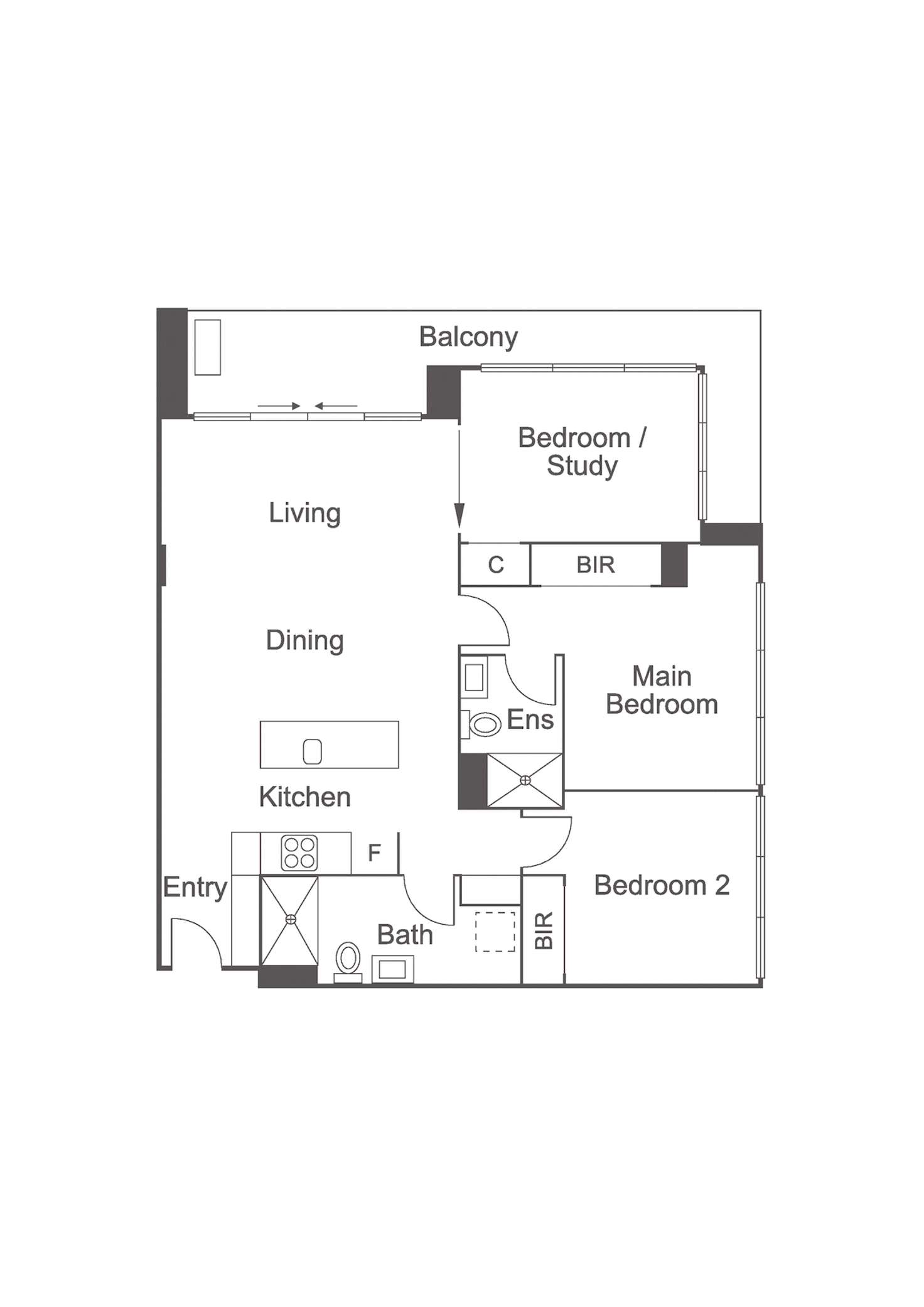 Floorplan of Homely apartment listing, 809/6 Railway Rd, Cheltenham VIC 3192