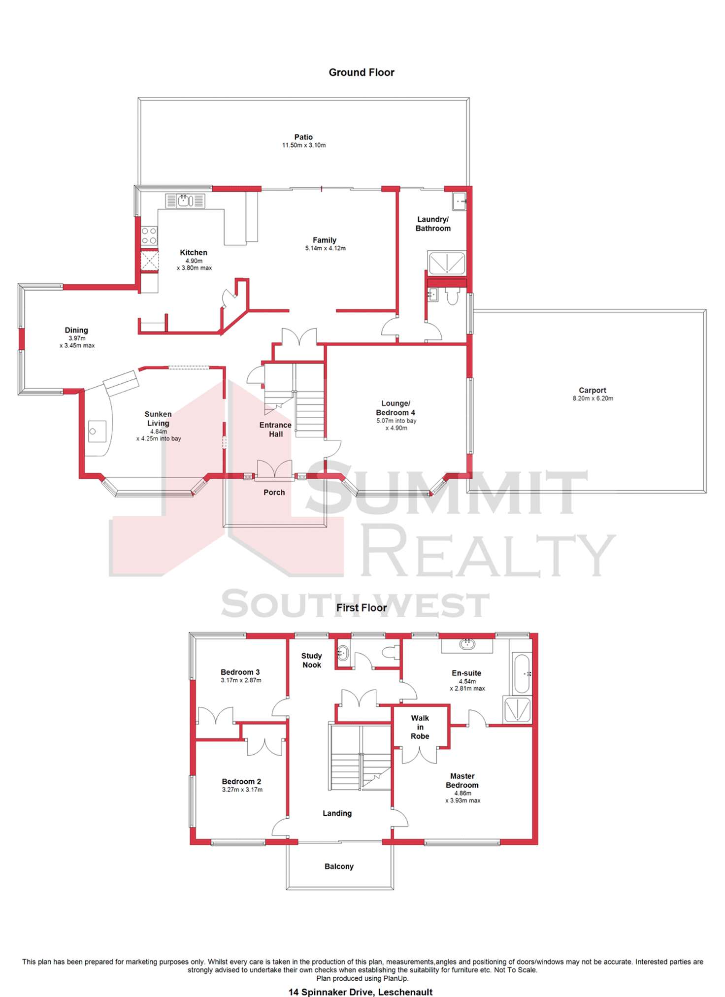 Floorplan of Homely house listing, 14 Spinnaker Drive, Leschenault WA 6233