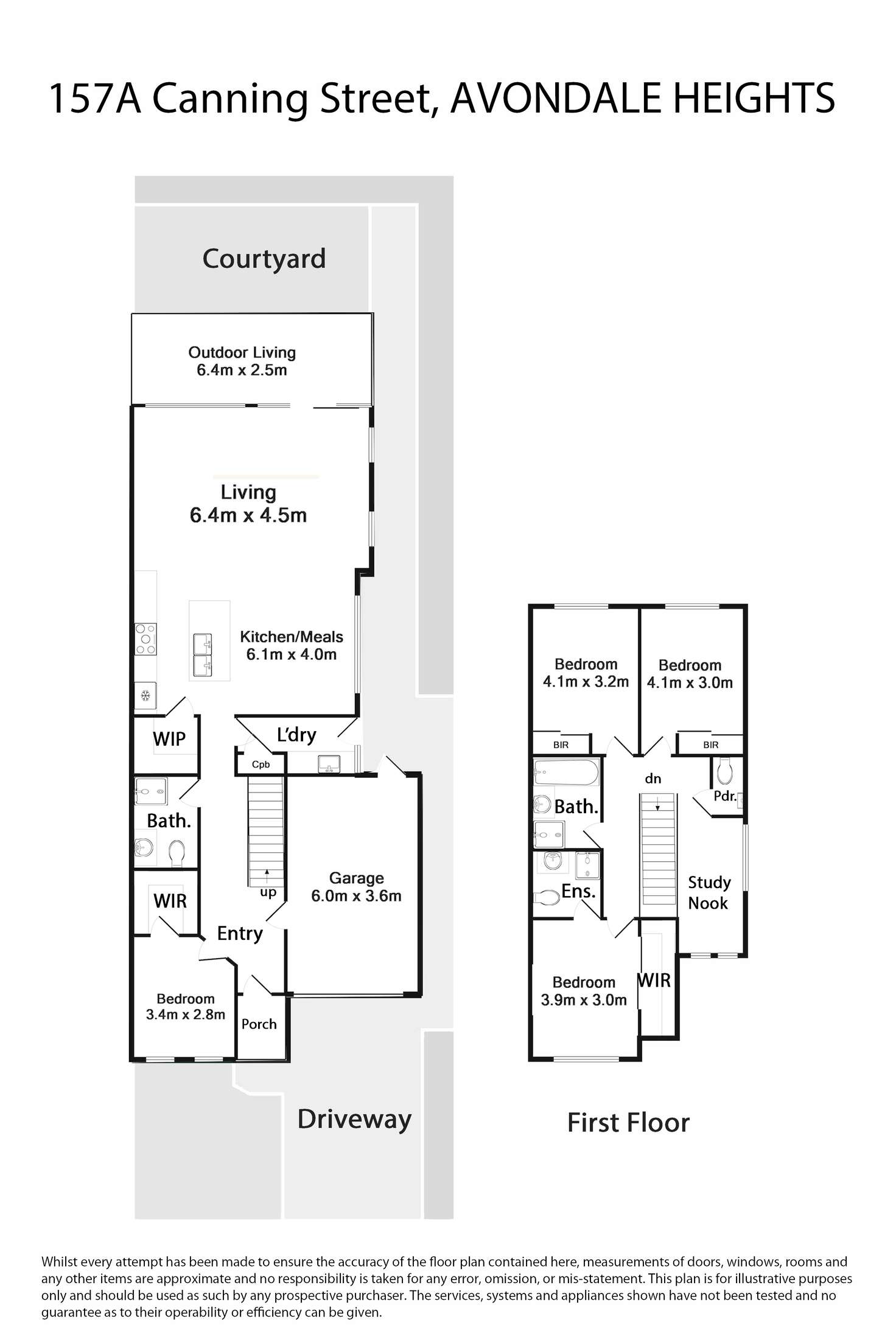 Floorplan of Homely townhouse listing, 157A Canning Street, Avondale Heights VIC 3034