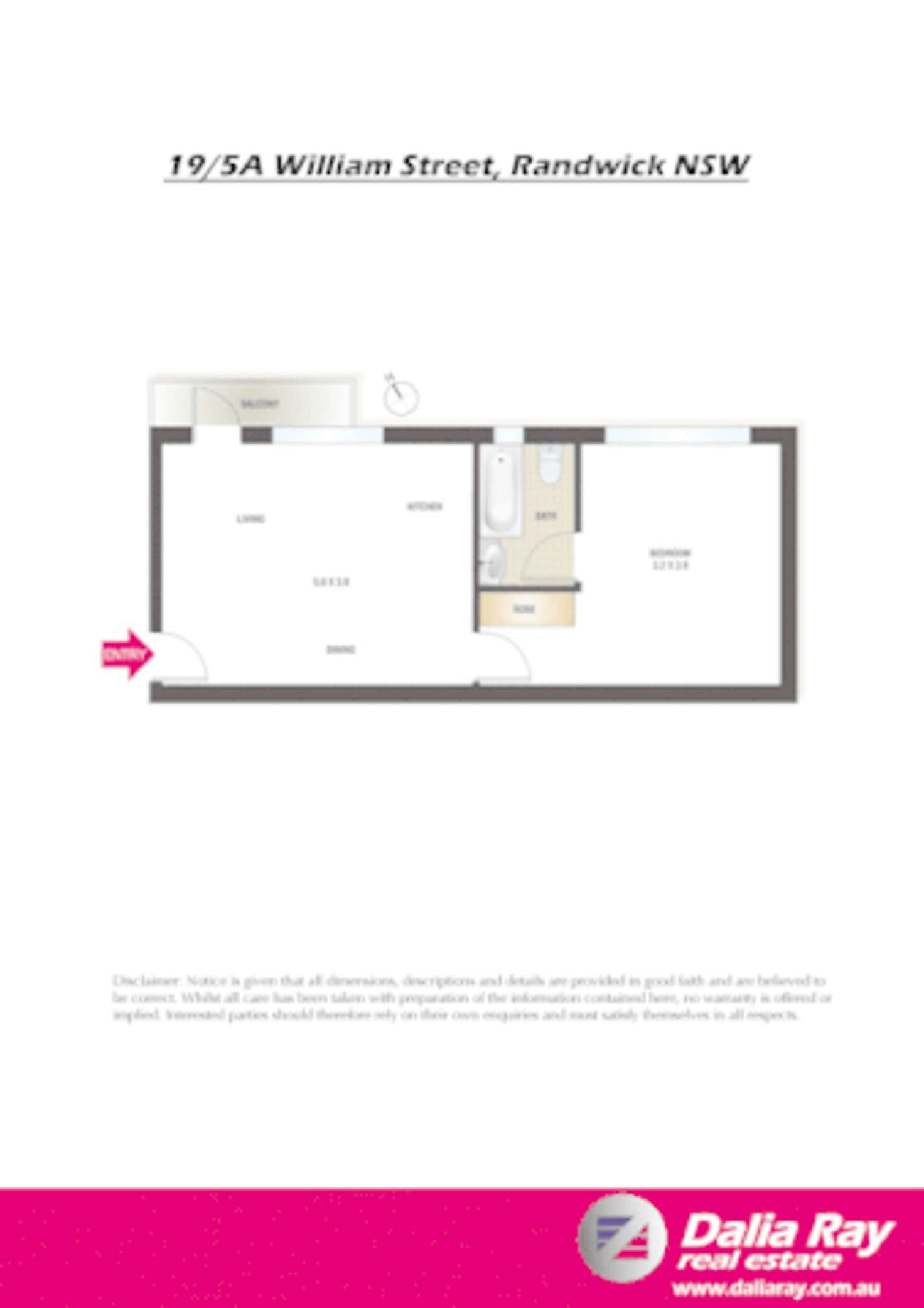 Floorplan of Homely unit listing, 19/5a William Street, Randwick NSW 2031