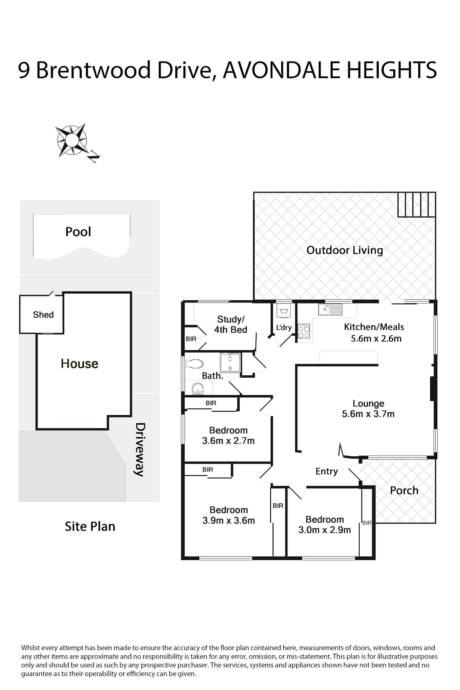 Floorplan of Homely house listing, 9 Brentwood Drive, Avondale Heights VIC 3034