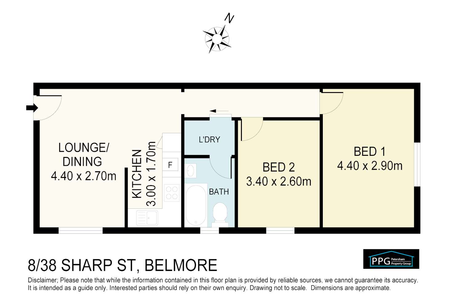 Floorplan of Homely unit listing, 3/38 Sharp St, Belmore NSW 2192