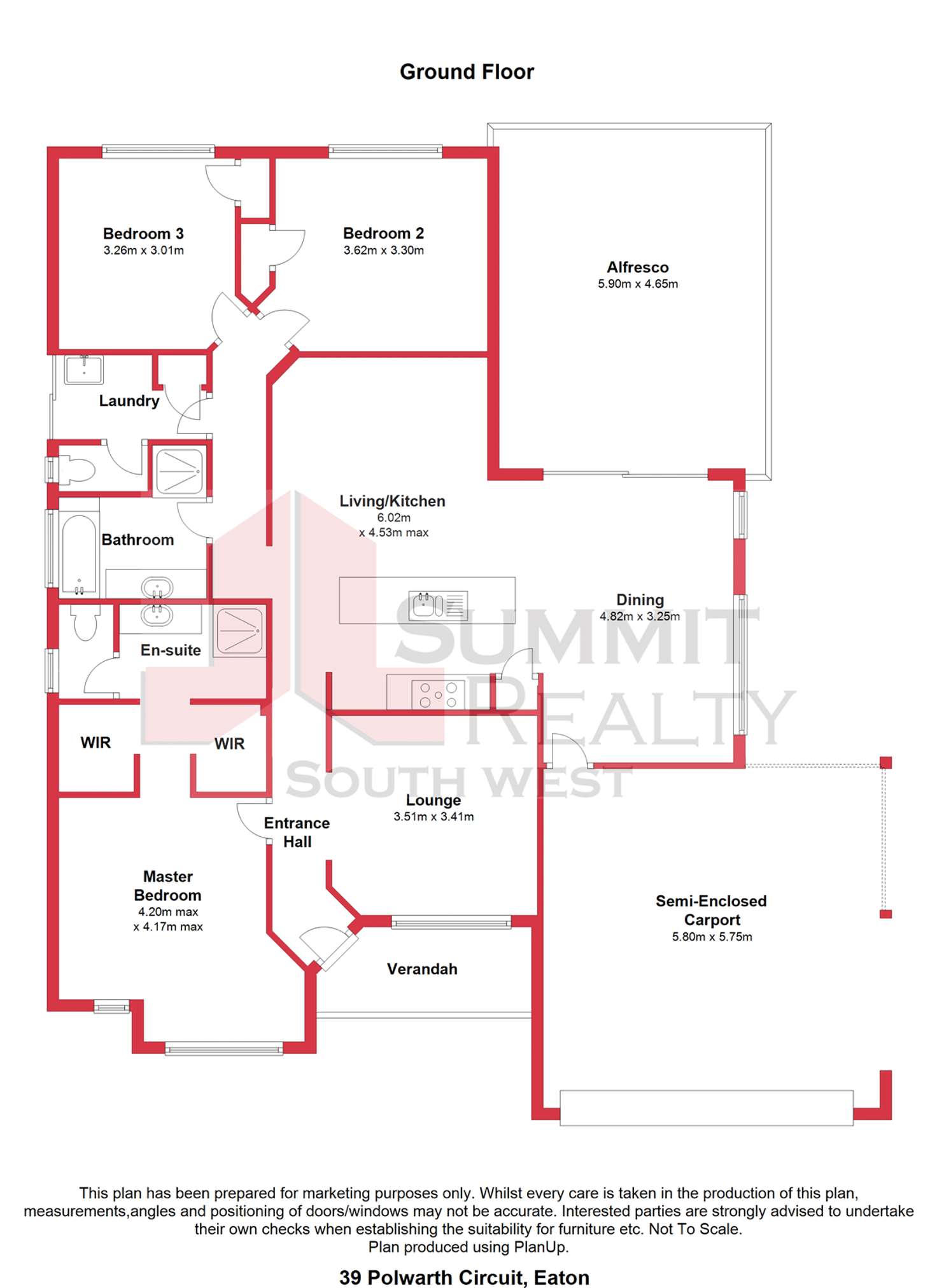 Floorplan of Homely house listing, 39 Polwarth Circuit, Eaton WA 6232
