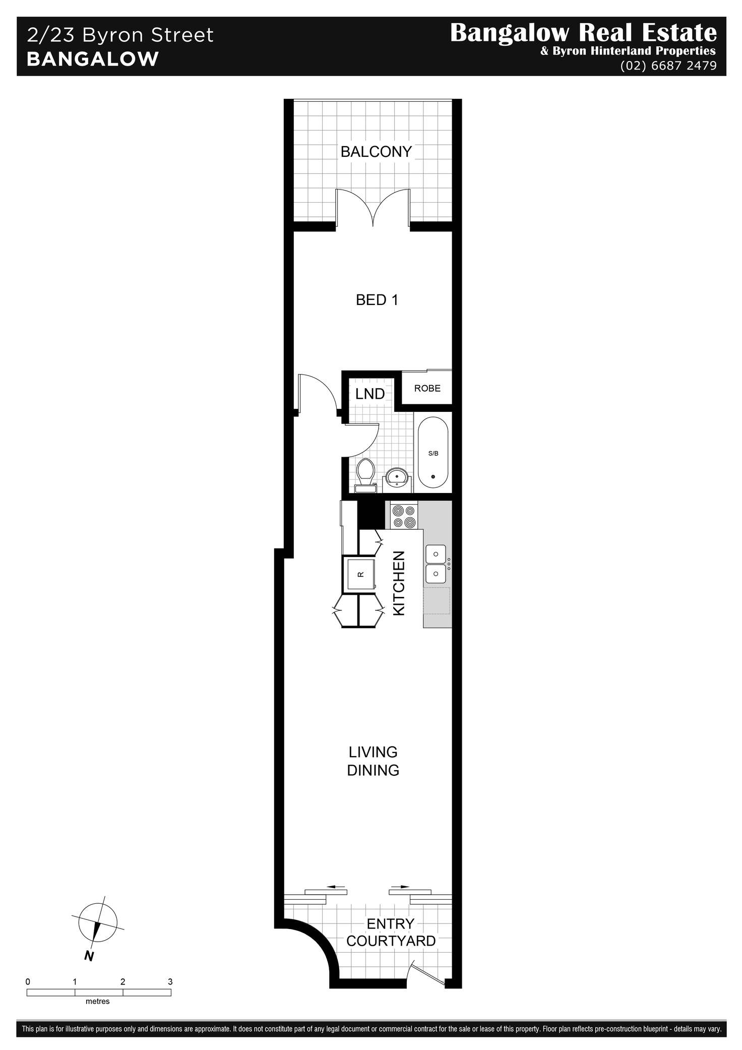 Floorplan of Homely unit listing, 2/23 Byron Street, Bangalow NSW 2479