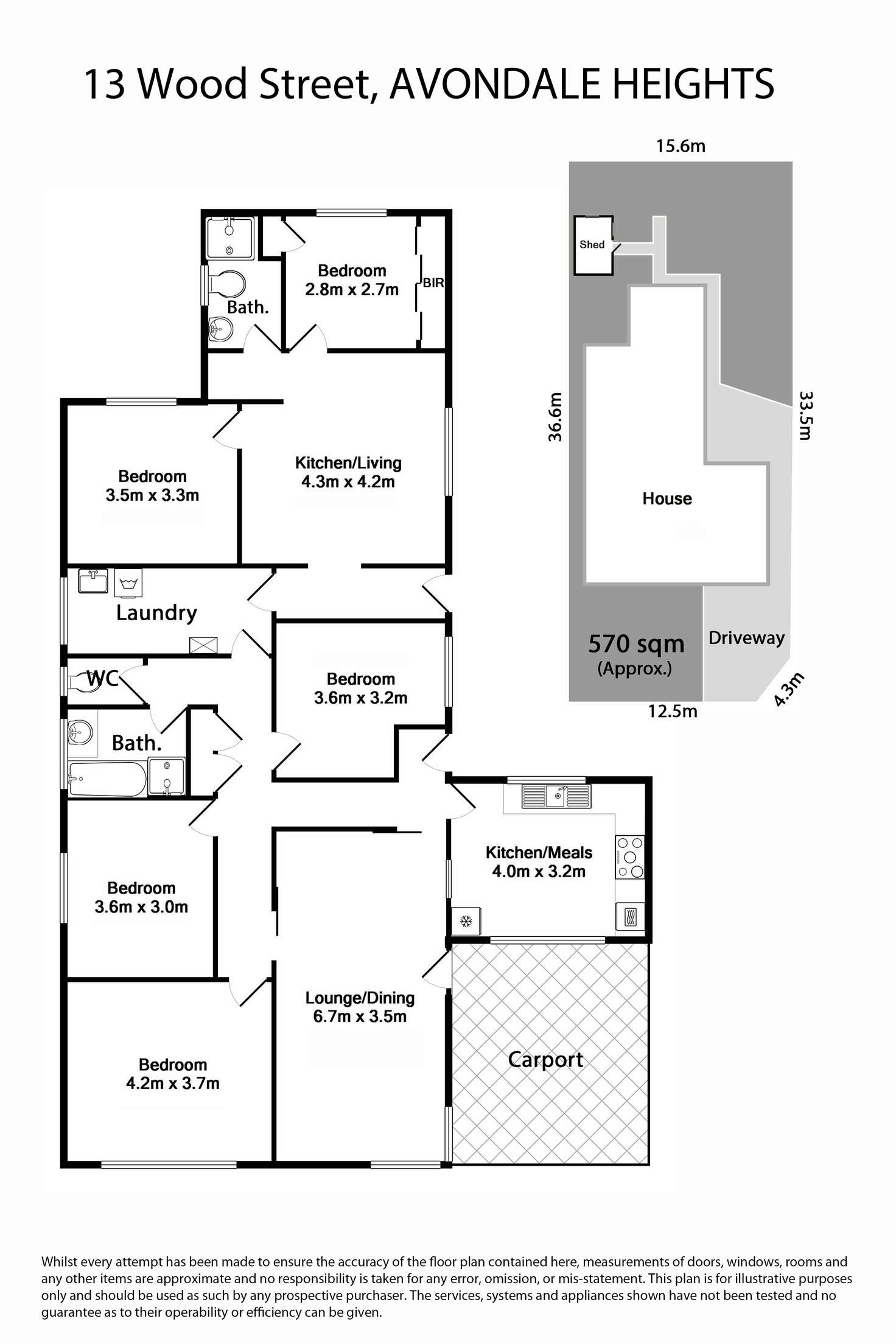 Floorplan of Homely house listing, 13 Wood Street, Avondale Heights VIC 3034