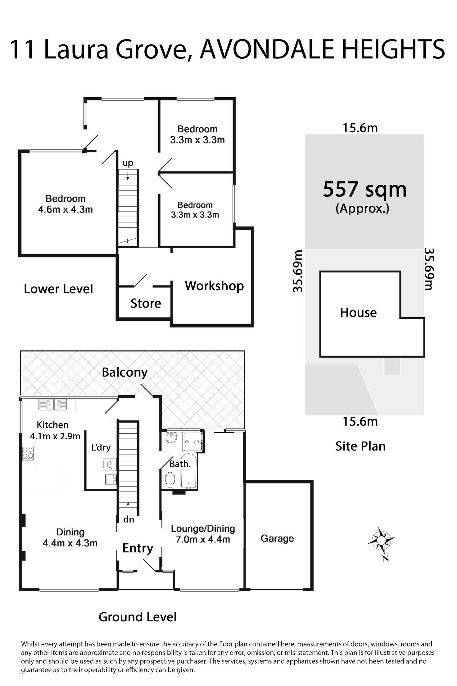 Floorplan of Homely house listing, 11 Laura Grove, Avondale Heights VIC 3034