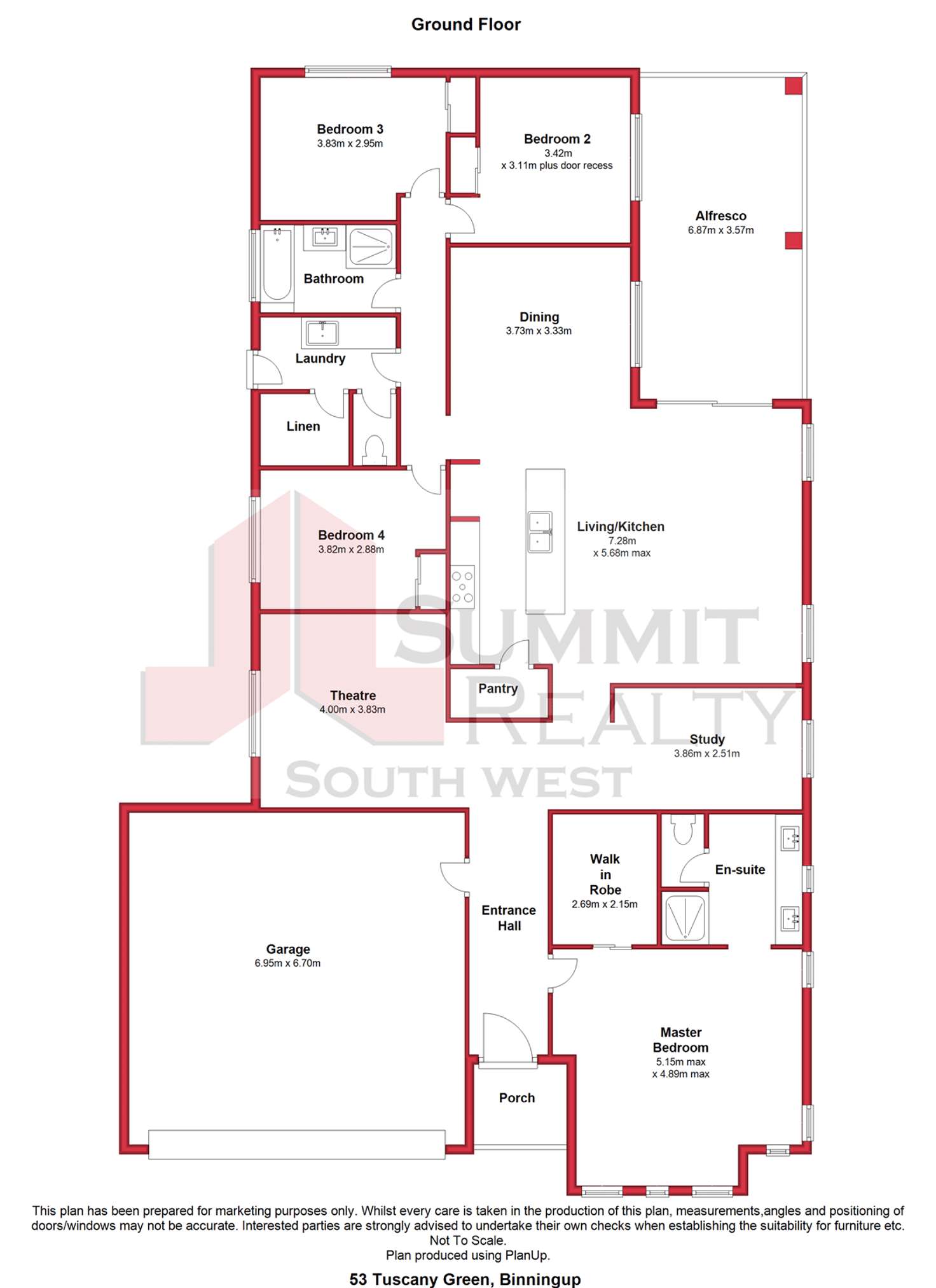 Floorplan of Homely house listing, 53 Tuscany Green, Binningup WA 6233