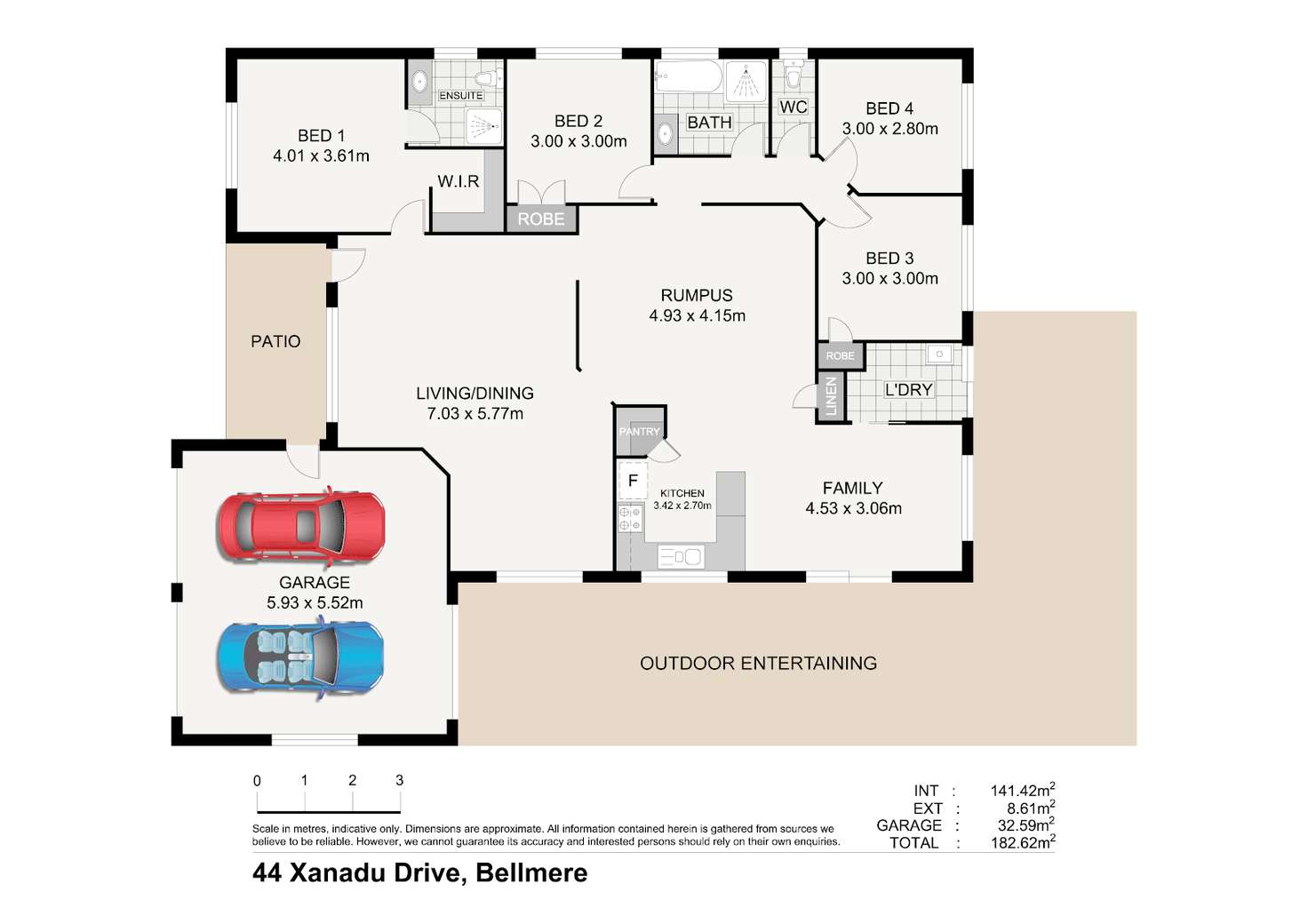 Floorplan of Homely house listing, 44 Xanadu Dr, Bellmere QLD 4510