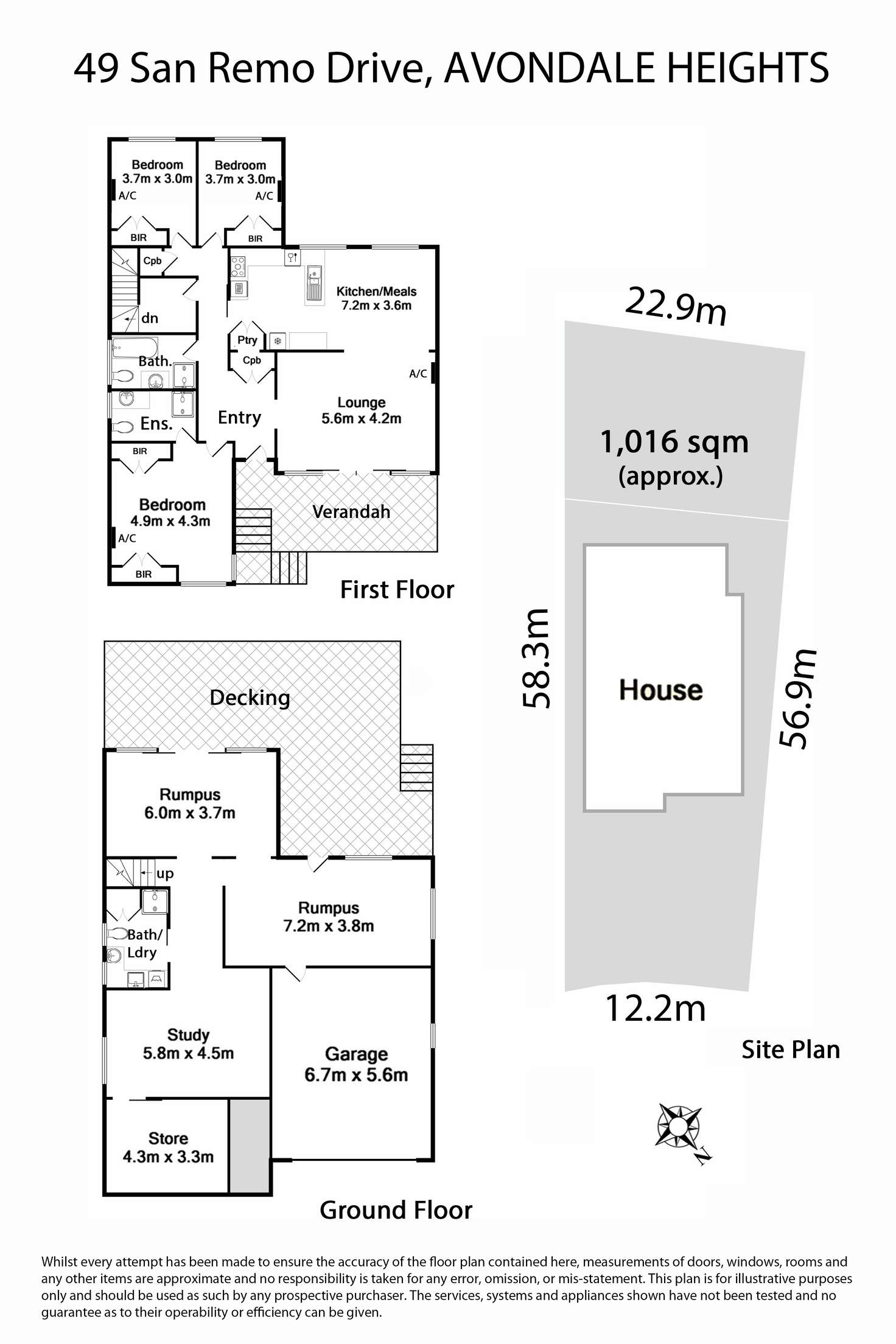 Floorplan of Homely house listing, 49 San Remo Drive, Avondale Heights VIC 3034