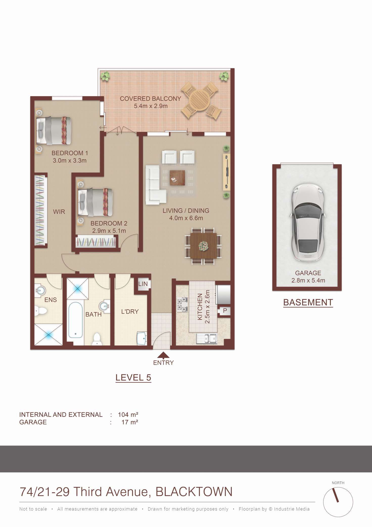 Floorplan of Homely apartment listing, 74/21-29 Third Ave, Blacktown NSW 2148