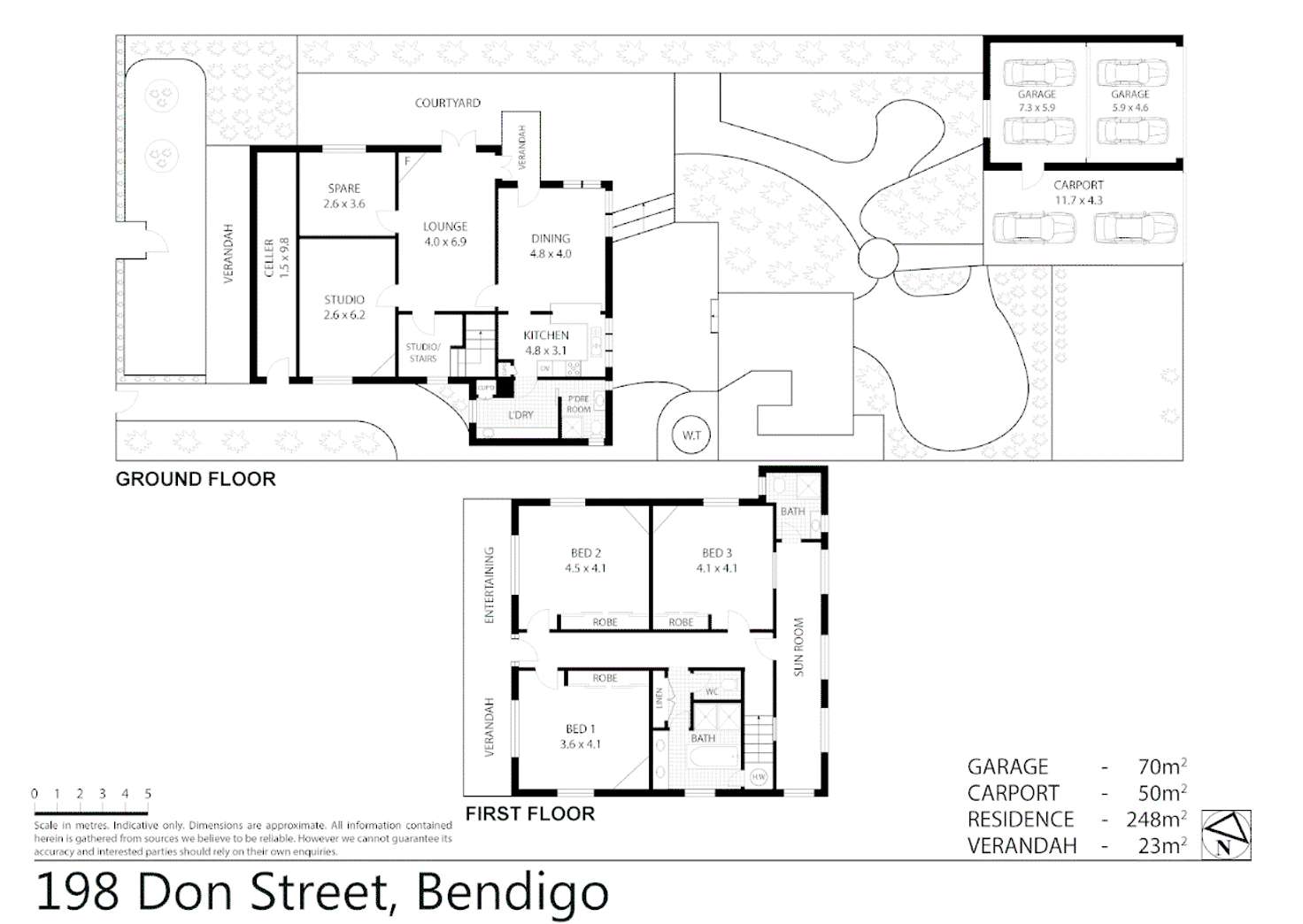 Floorplan of Homely house listing, 198 Don Street, Bendigo VIC 3550