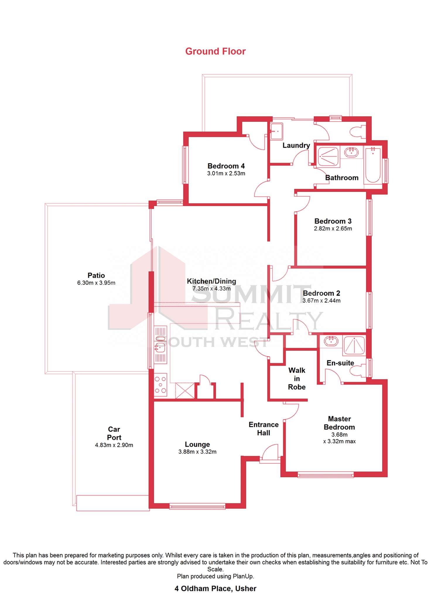 Floorplan of Homely house listing, 4 Oldham Place, Usher WA 6230