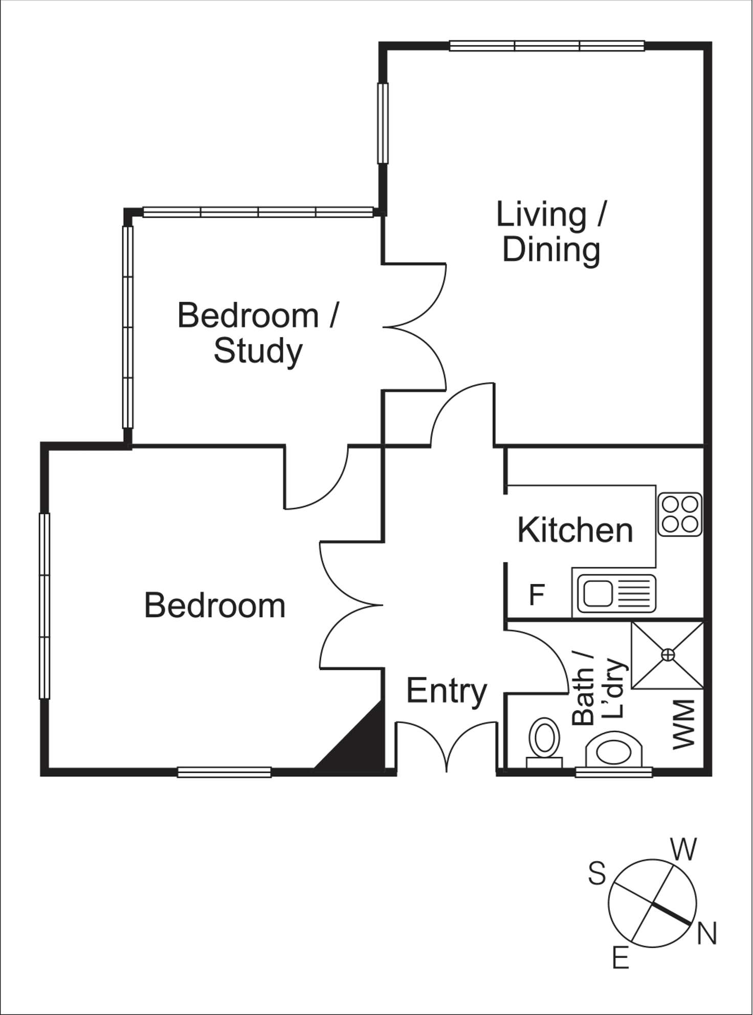 Floorplan of Homely apartment listing, 12/58 Grey Street, St Kilda VIC 3182