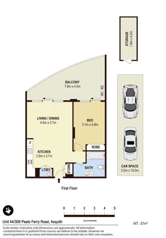 Floorplan of Homely apartment listing, 44/309-311 Peats Ferry Road, Asquith NSW 2077