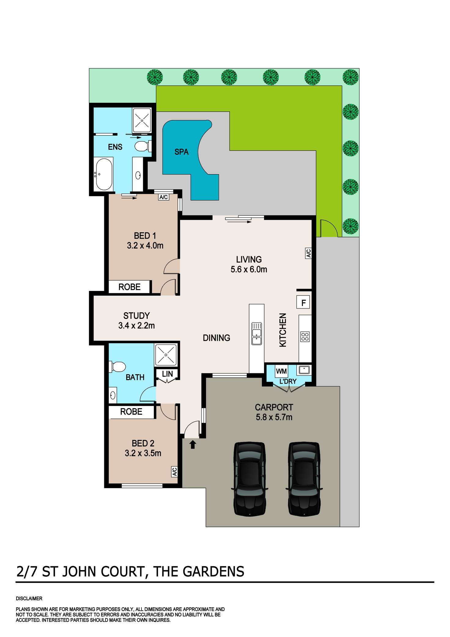 Floorplan of Homely unit listing, 2/7 St John Court, The Gardens NT 820