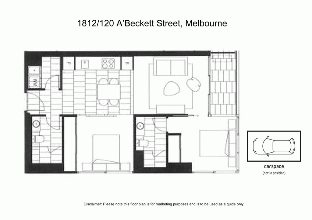 Floorplan of Homely apartment listing, 1812/120 A'BECKETT Street, Melbourne VIC 3000