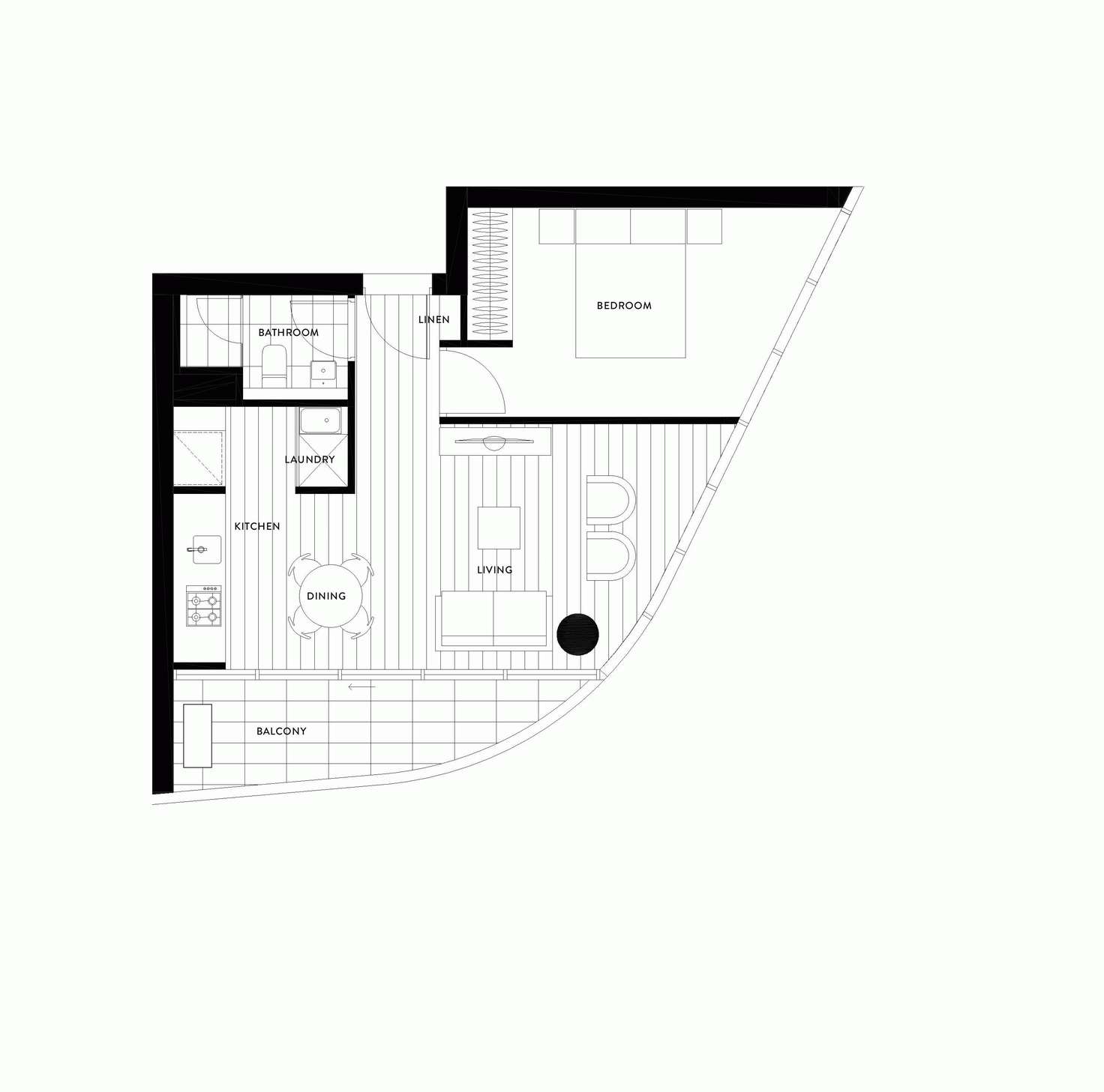 Floorplan of Homely apartment listing, 1304N/883 COLLINS Street, Docklands VIC 3008