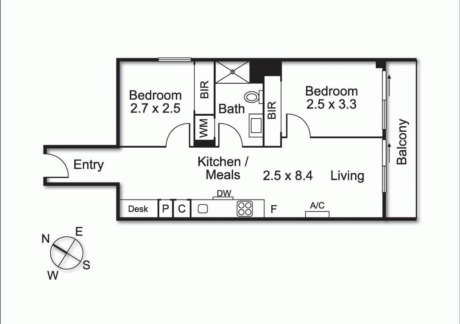 Floorplan of Homely apartment listing, 701/199 WILLIAM Street, Melbourne VIC 3000