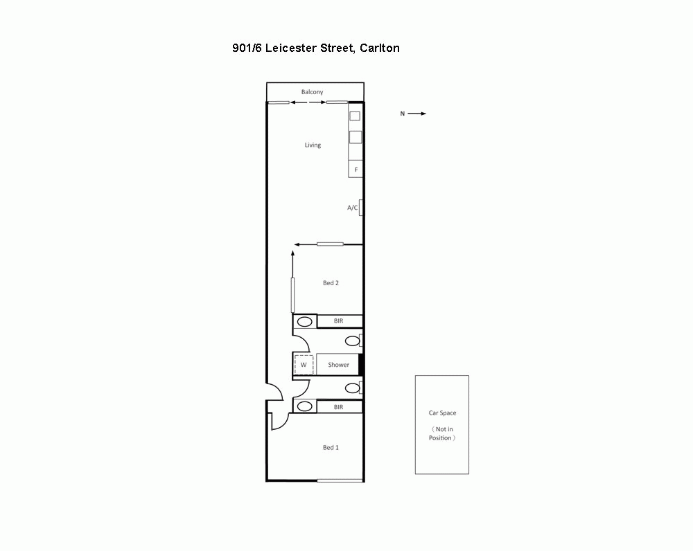 Floorplan of Homely apartment listing, 901/6 LEICESTER Street, Carlton VIC 3053