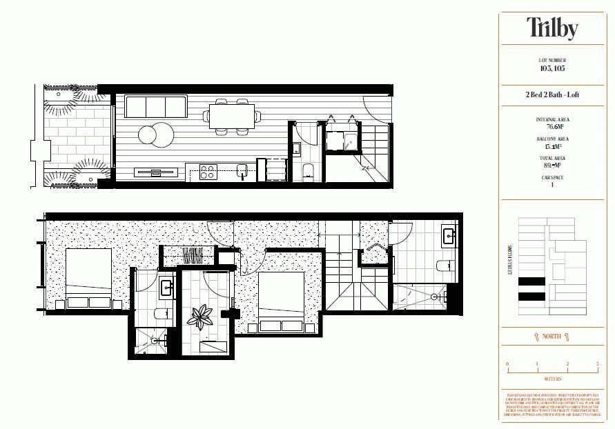 Floorplan of Homely apartment listing, 103/470 SMITH Street, Collingwood VIC 3066