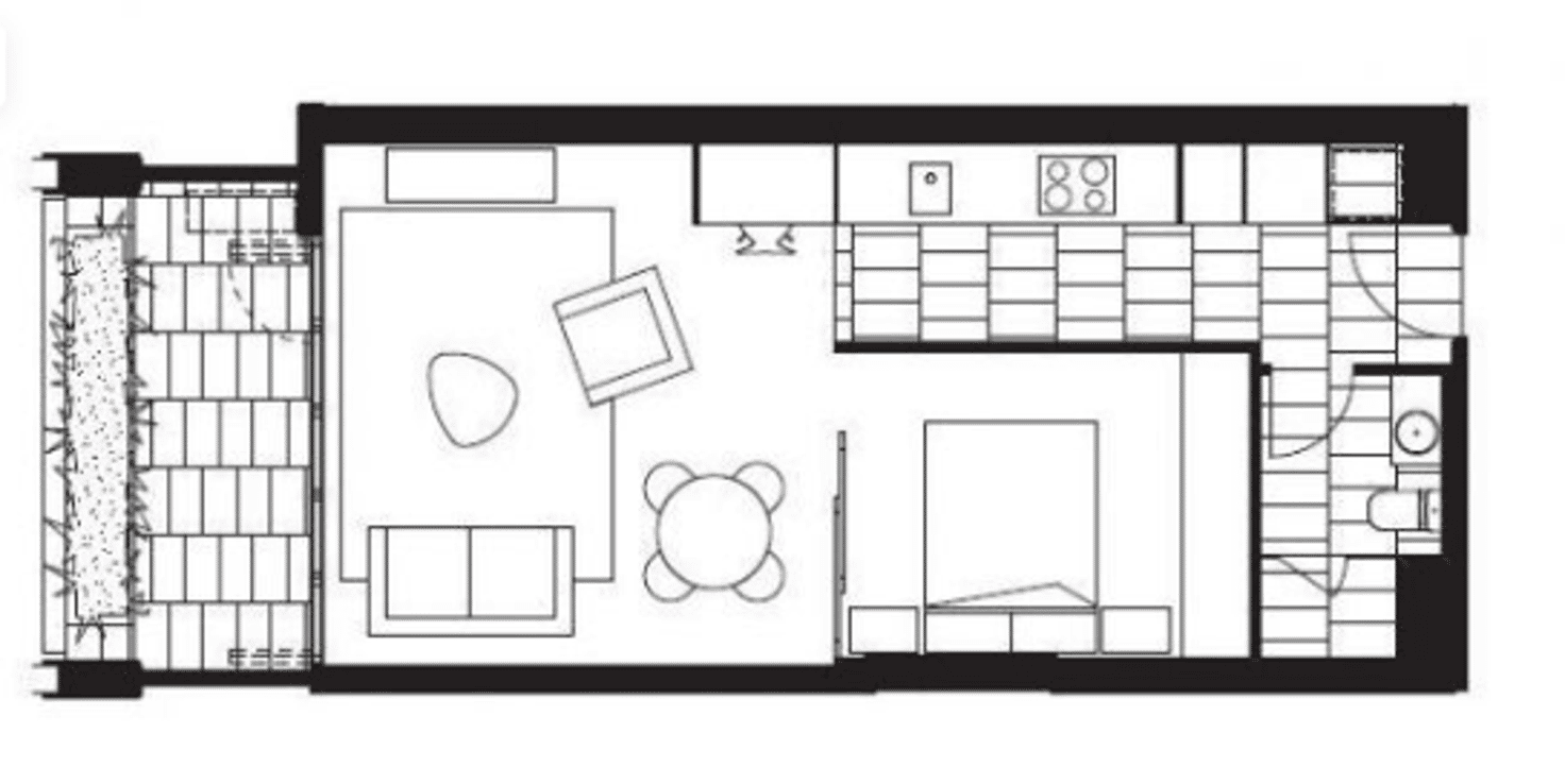 Floorplan of Homely apartment listing, 1303/120 Abeckett Street, Melbourne VIC 3000