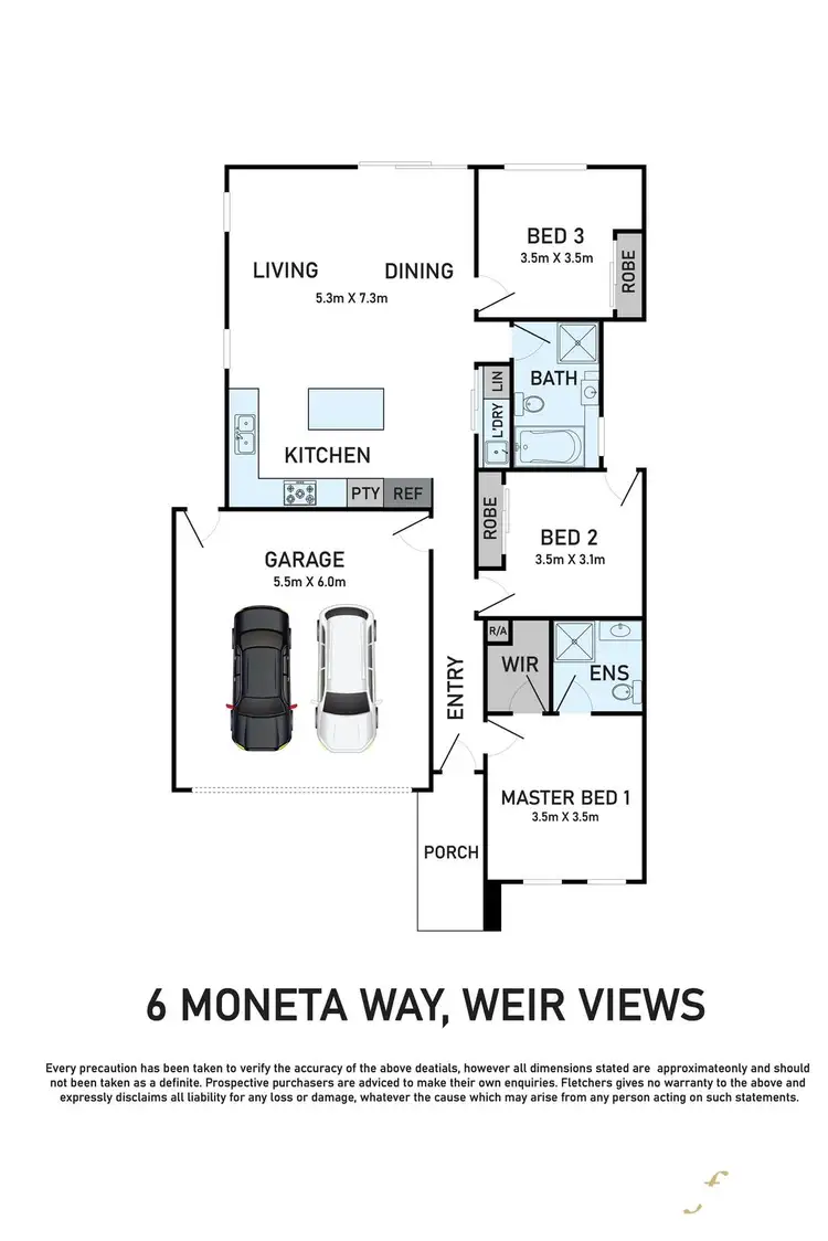 Floorplan of Homely house listing, 6 Moneta Way, Weir Views VIC 3338