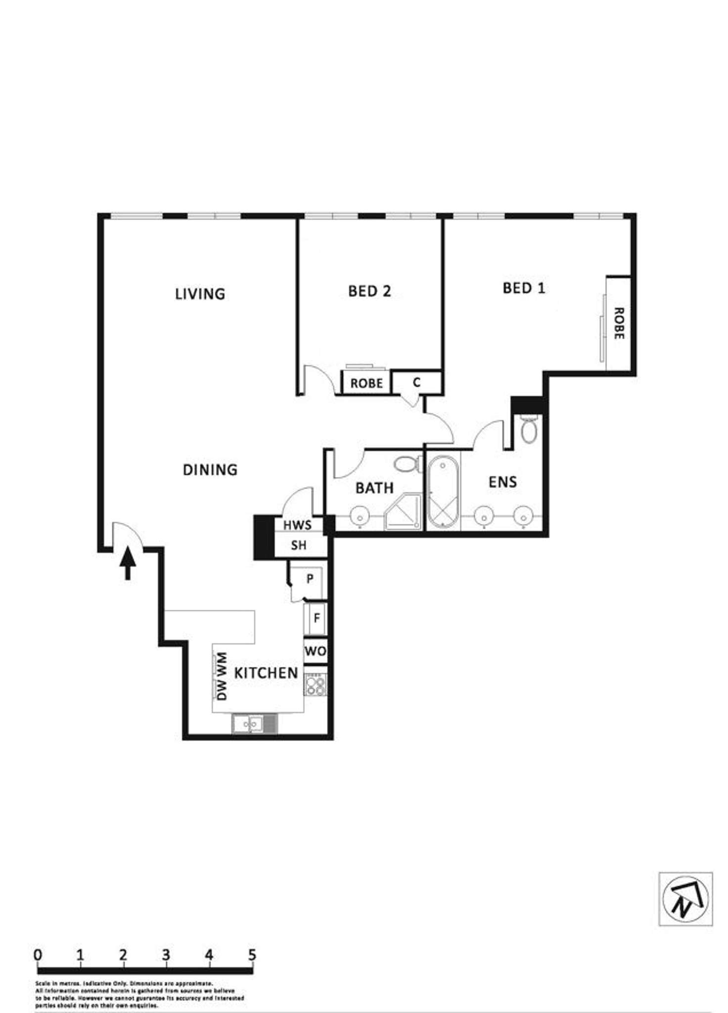 Floorplan of Homely apartment listing, 6A/27 Russell Street, Melbourne VIC 3000