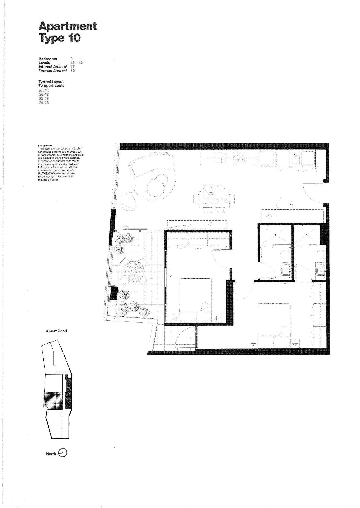 Floorplan of Homely apartment listing, 2603/38 Albert Road, South Melbourne VIC 3205