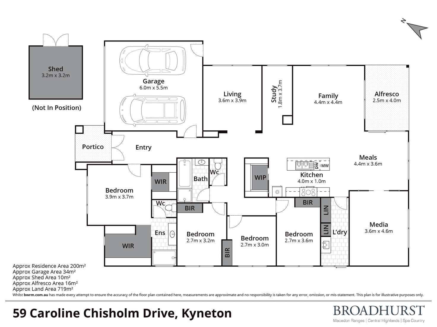Floorplan of Homely house listing, 59 Caroline Chisholm Drive, Kyneton VIC 3444