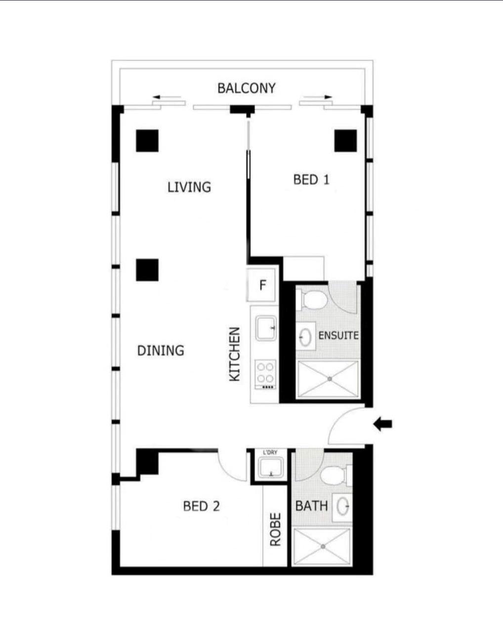 Floorplan of Homely apartment listing, 4508/568 Collins Street, Melbourne VIC 3000