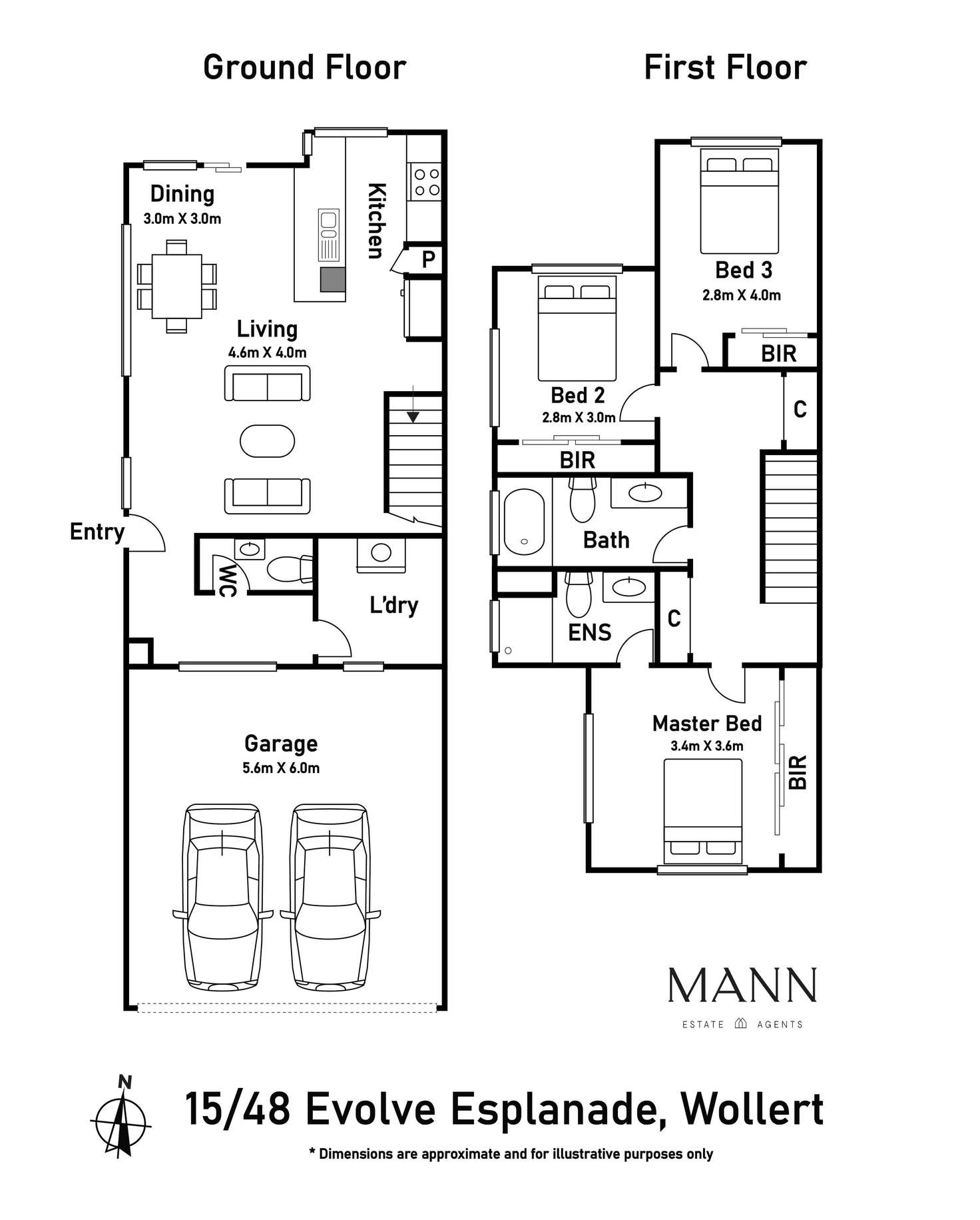 Floorplan of Homely townhouse listing, 15/48 Evolve Esplanade, Wollert VIC 3750